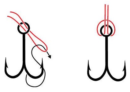 Как правильно привязать крючок к леске